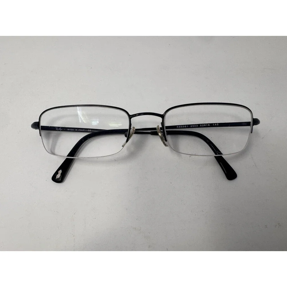 Ray-Ban RB6061 Eyeglass Frames Only 52-19-140 Black 2503 Italy